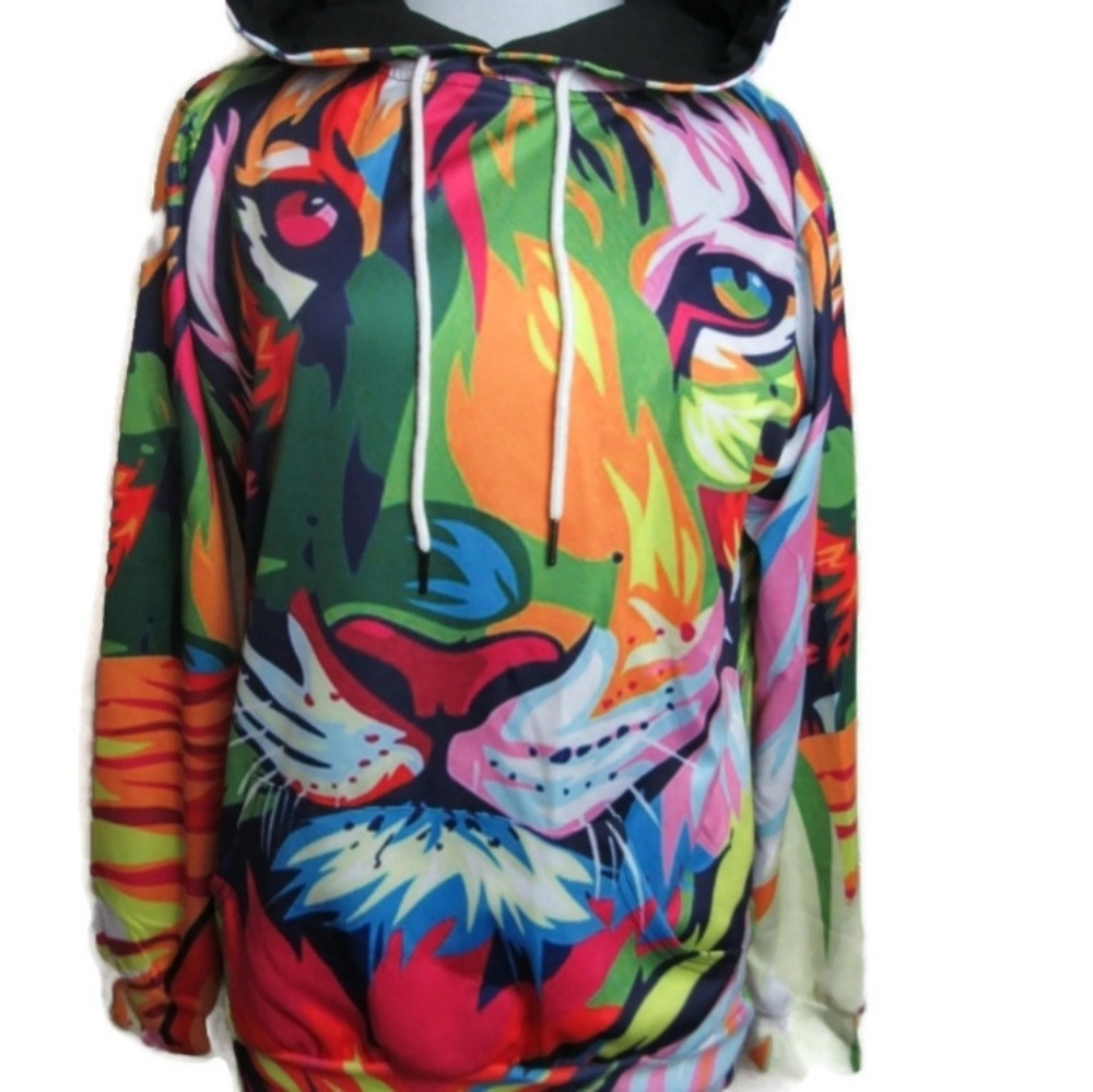 NWT Mr Bao Long & Miss Go Tiger Pullover Hoodie
